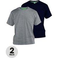 D555 Fenton Two Pack T-Shirts - Navy/Grey