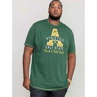 D555 Tovil Athletics Cali State Printed T-Shirt - Green