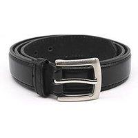 Belt Black Bonded Leather Kingsize 2.9cm 40-64" Metal Buckle D555 Lewis Big Mens