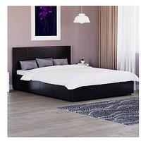 Vida Designs Hurley Faux Leather End Lift Up Ottoman Storage Bed With Mattress Options (Buy & Save!) - Bed Frame Only