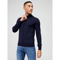Boss Balonso-L Zip Thru Cardigan - Dark Blue
