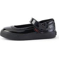 Kickers Tovni Brogue Mary Jane School Shoe - Black