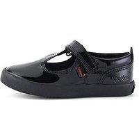 Kickers Infant Kariko T-Strap Patent Leather Shoe - Black