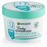 Garnier Body Superfood, Moisturising & Soothing Body Cream, With Aloe Vera & Magnesium, Body Cream For Normal To Dry Skin, Vegan Formula, 380Ml