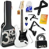 3Rd Avenue Full Size 4/4 Electric Guitar Ultimate Kit With Amp - 6 Months Free Lessons - White