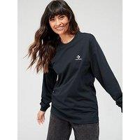 Converse Star Chevron Long Sleeve T-Shirt - Black