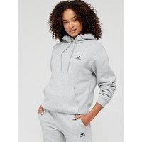 Converse Womens Star Chevron Overhead Hoodie - Grey