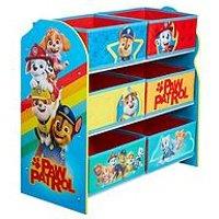 Paw Patrol Kids Bedroom Toy Storage Unit & With 6 Fabric Storage Boxes