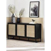 Julian Bowen Padstow 3 Door Sideboard - Black