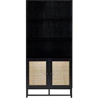 Julian Bowen Padstow Tall Storage Bookcase - Black