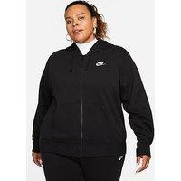 Nike Curve Club Fleece Zip Through Hoodie - Black