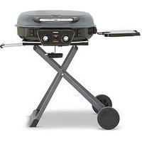 Tower Tourer Two Burner Gas Bbq, Portable Design, Porcelain Enamel Coated Steel Wire Grill, Grey, T978522