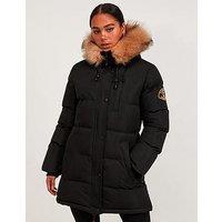 Zavetti Canada Goshawa Padded Parka Jacket-Black