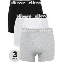 Ellesse Hali 3Pk Boxers - Black/Grey/White