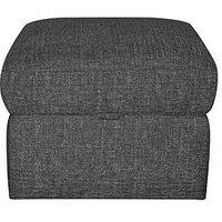 Very Home Bailey Fabric Footstool - Charcoal - Fsc Certified