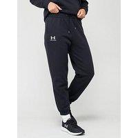 Under Armour Essential Fleece Joggers - Black/White