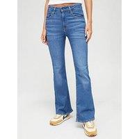 Levi'S 726 High Rise Flare Jean - Medium Indigo Worn In