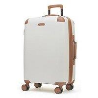 Rock Luggage Carnaby 8 Wheel Hardshell Medium Suitcase - Cream