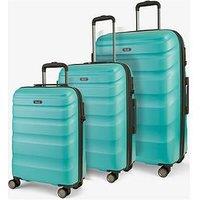 Rock Luggage Bali 3 Piece Set Hardshell 8 Wheel Spinner -Turquoise