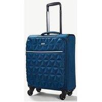 Rock Luggage Jewel 4 Wheel Soft Cabin Suitcase - Blue