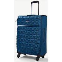 Rock Luggage Jewel 4 Wheel Soft Medium Suitcase - Blue