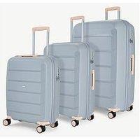 Rock Luggage Tulum 3 Piece Set Hardshell 8 Wheel Spinner - Grey