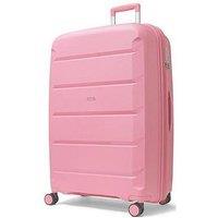 Rock Luggage Tulum 8 Wheel Hardshell Large Suitcase - Bubblegum Pink