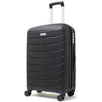 Rock Luggage Prime 8 Wheel Hardshell Medium Suitcase - Black