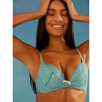 Gossard Superboost Padded Plunge Bra - Blue