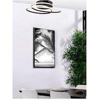 Bhs Pei Rings Led Flush Light Fitting - Satin Black