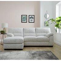 Very Home Danielle Fabric Left Hand Chaise Sofa - Natural - Fsc Certified