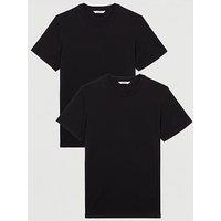 Everyday 2 Pack Essential Crew T-Shirt - Black