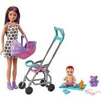 Barbie Skipper Babysitters Pushchair And 2 Dolls Playset
