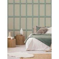 Fine Dcor Cane Panel Sidewall Wallpaper