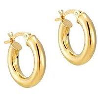 Seol + Gold 18Ct Gold Plated Sterling Silver Thick 18Mm Creole Hoop Earrings