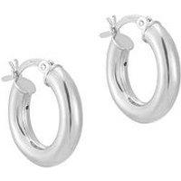 Seol + Gold Sterling Silver Thick 18Mm Creole Hoop Earrings