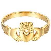 Seol + Gold 18Ct Gold Plated Sterling Silver Claddagh Ring