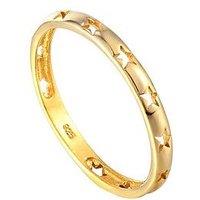 Seol + Gold 18Ct Gold Plated Sterling Silver Star Band Ring