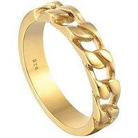 Seol + Gold 18Ct Gold Plated Sterling Silver Chain Ring