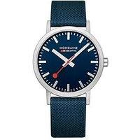 Mondaine Classic 40 Mm Textile With Cork Lining Unisex Watch