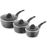 Tower Cerastone Forged 3 Piece Saucepan - Graphite