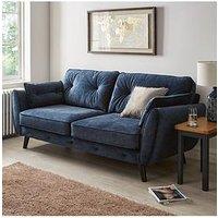 Very Home Paulo 3 Seater Fabric Sofa - Navy - Fsc Certified - 3 Seater Sofa