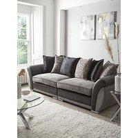 Hilton Fabric And Faux Leather 4 Seater Scatter Back Sofa - Fsc Certified