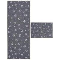 Paw Print Doormat & Runner Set