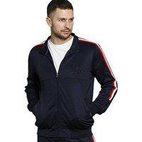 D555 Couture Zip Up Jacket With Taping Detail - Navy