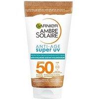 Garnier Ambre Solaire Anti-Age Super Uv Face Protection Cream Spf50 50Ml, With Niacinamide And Hyaluronic Acid (Save 17%)