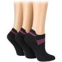 Glenmuir 3 Pack Sport Socks - Black