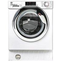 Hoover H-Wash/Dry Hbds495D1Ace/-80 Integrated Washer Dryer, 9Kg Wash+5Kg Dry, 1400 Rpm, 12 Programmes, 3 Drying Levels - White With Chrome Door