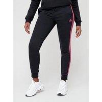 Adidas Sportswear 3 Stripe Jogger - Black/Pink
