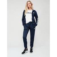 Adidas Sportswear Womens Linear Tracksuit - Navy